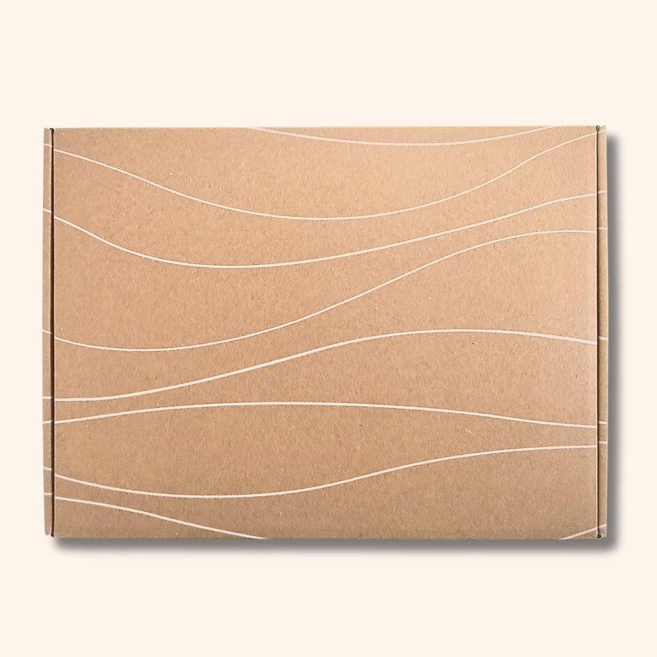 KOSIBOX gift box - white pattern, green inside