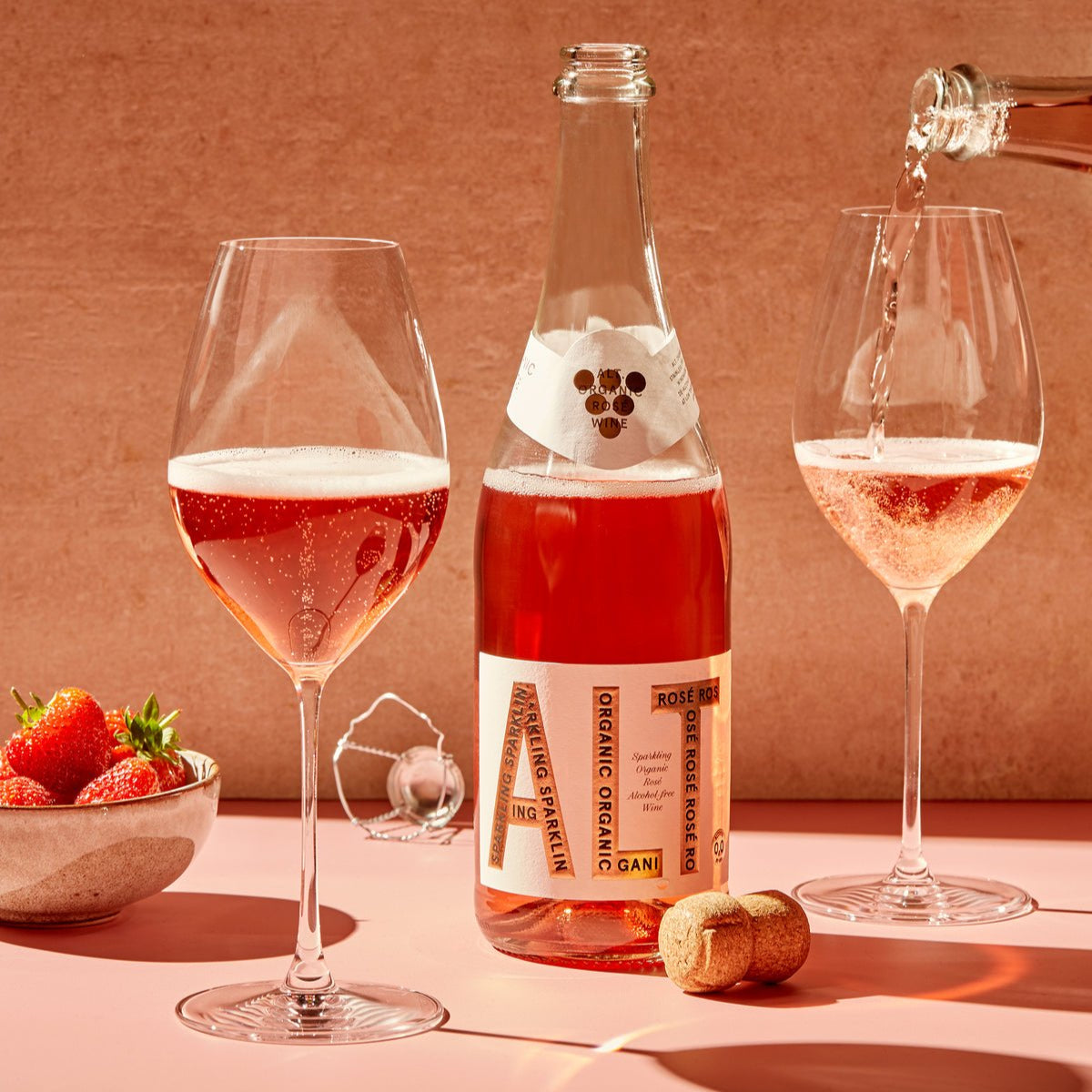 Al den mousserende rosé (ikke -alkoholisk)