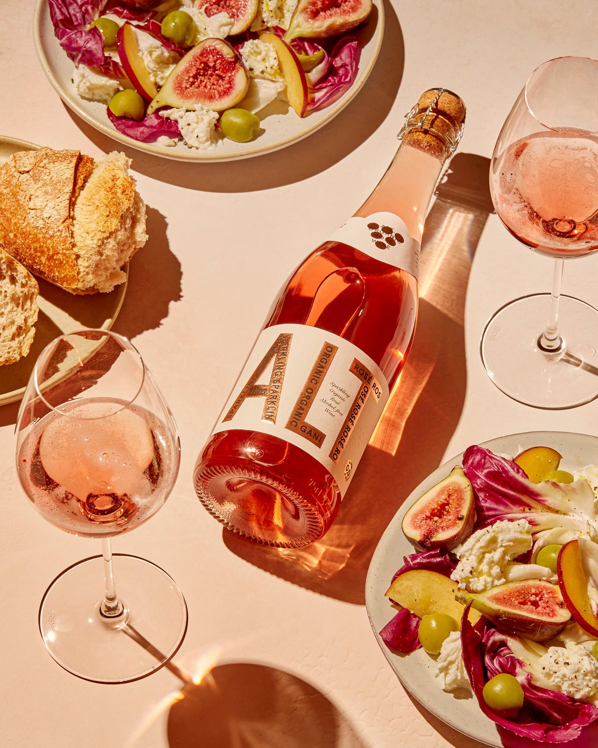 Al den mousserende rosé (ikke -alkoholisk)