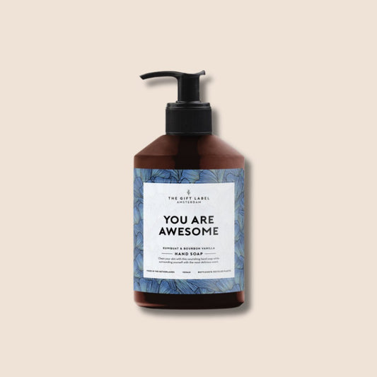 Håndsåpe med tekst