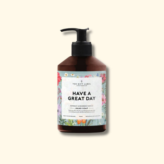 Håndsåpe med tekst