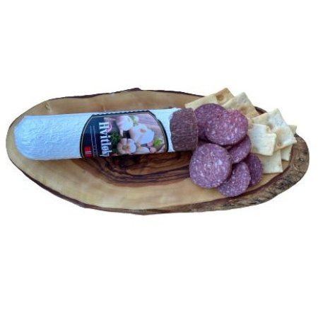 Cured sausage with garlic
