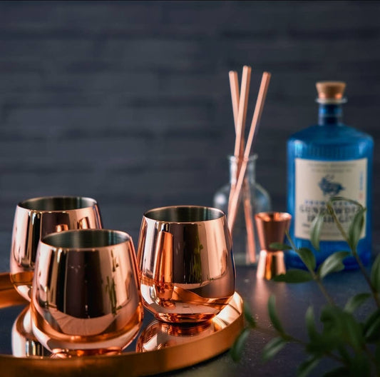 Cocktailglassæt med sugerør