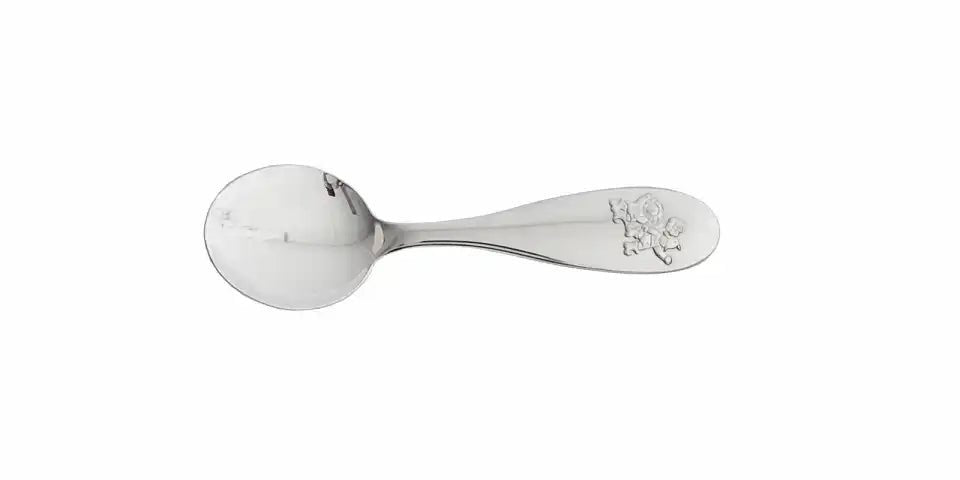 Happy little children's spoon and bowl