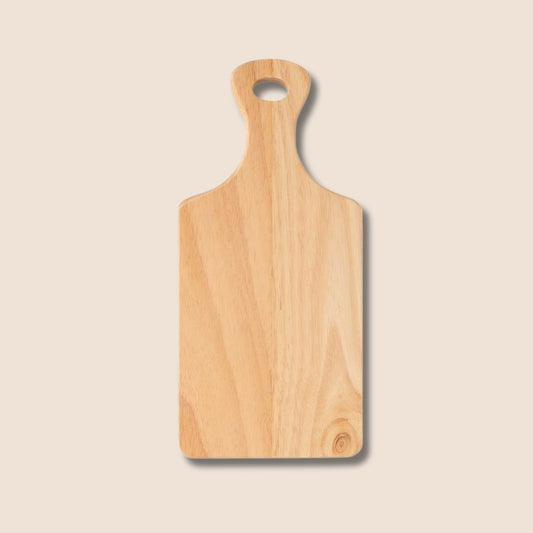 Wooden cutting board with handle