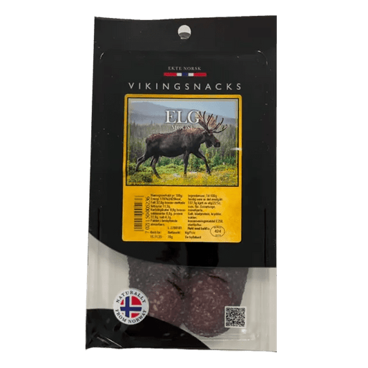 Elgpølse - oppskåret