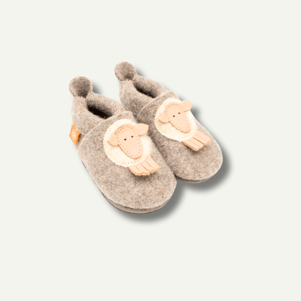 Småbarns tøfler av ull - sau