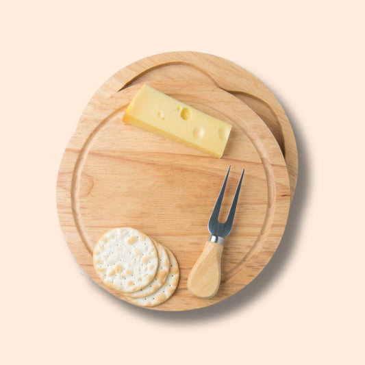 Cheese board with knife set