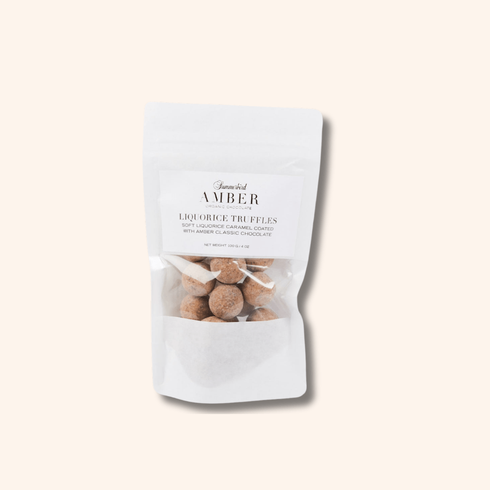 Summerbird chocolate truffles with licorice