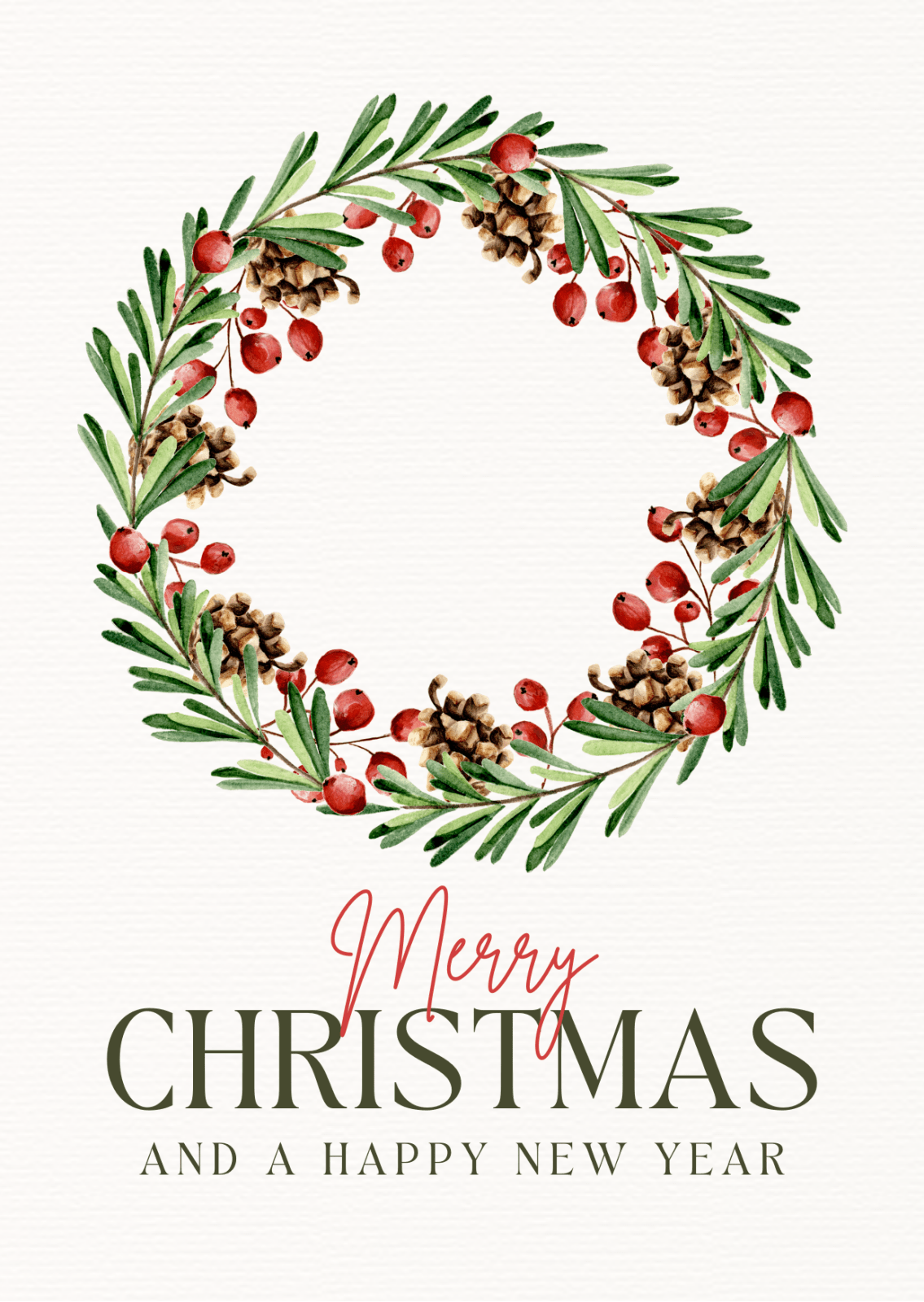 Kort: Merry Christmas & Happy New Year