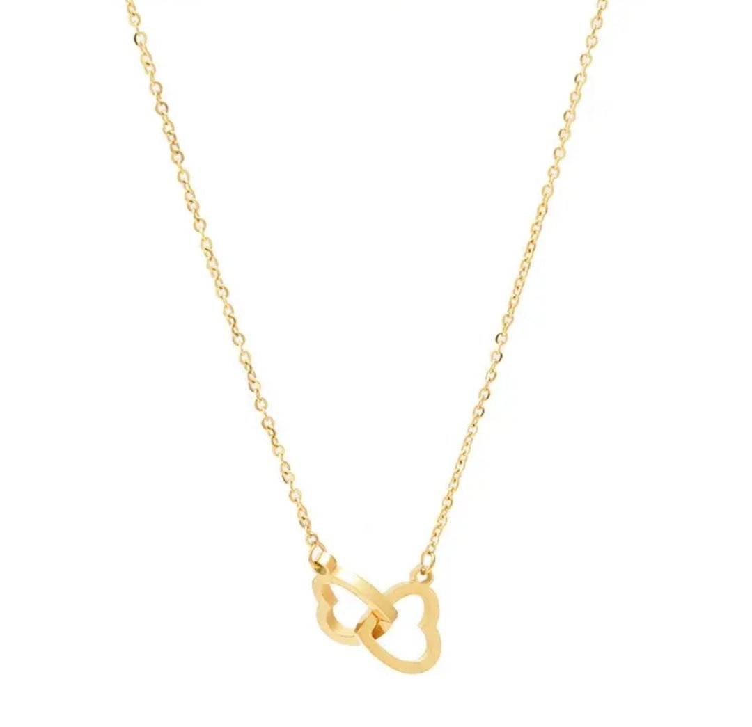 Jewelry sets with linked hearts