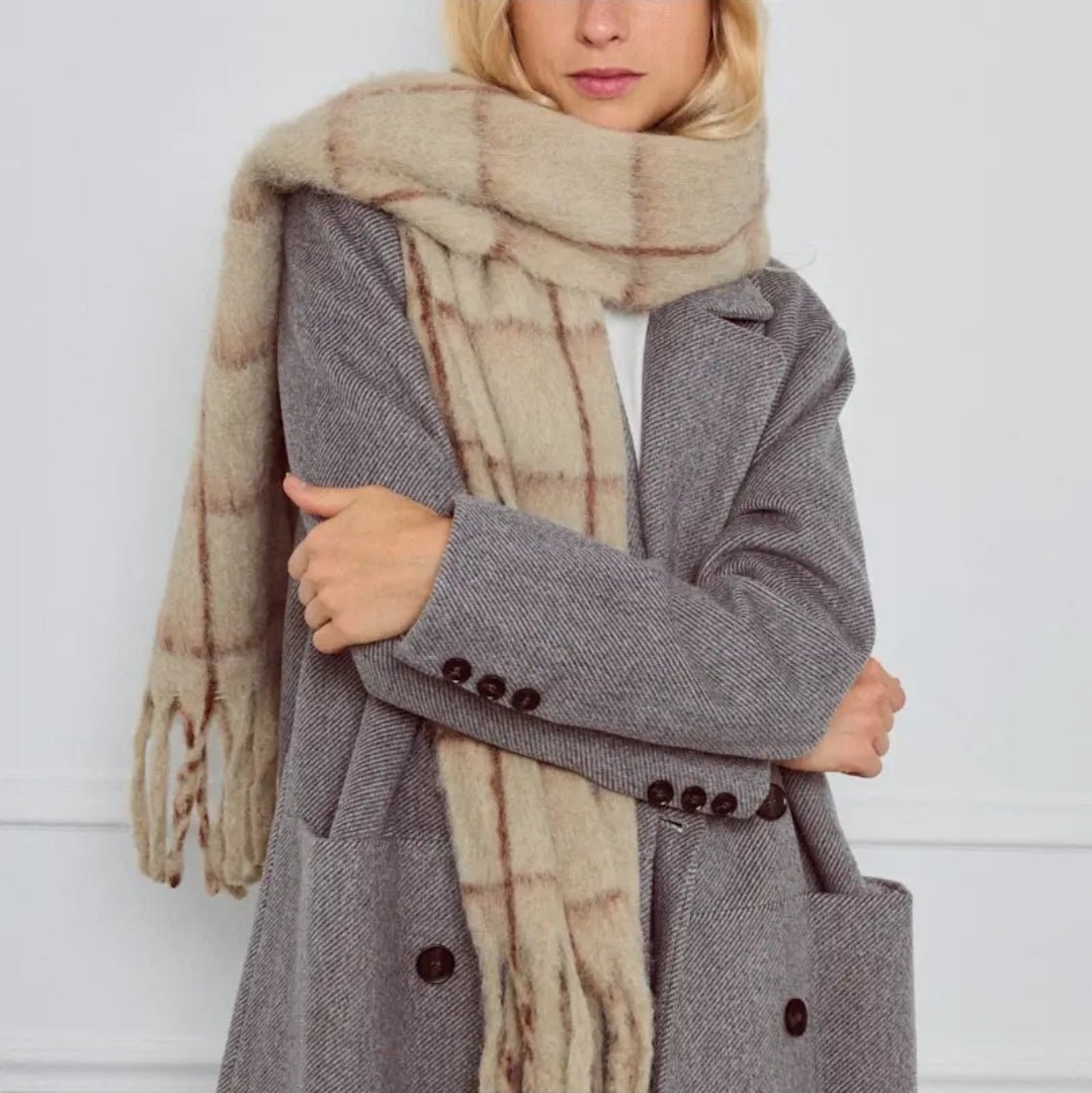 Skjerf i ullmiks - rute