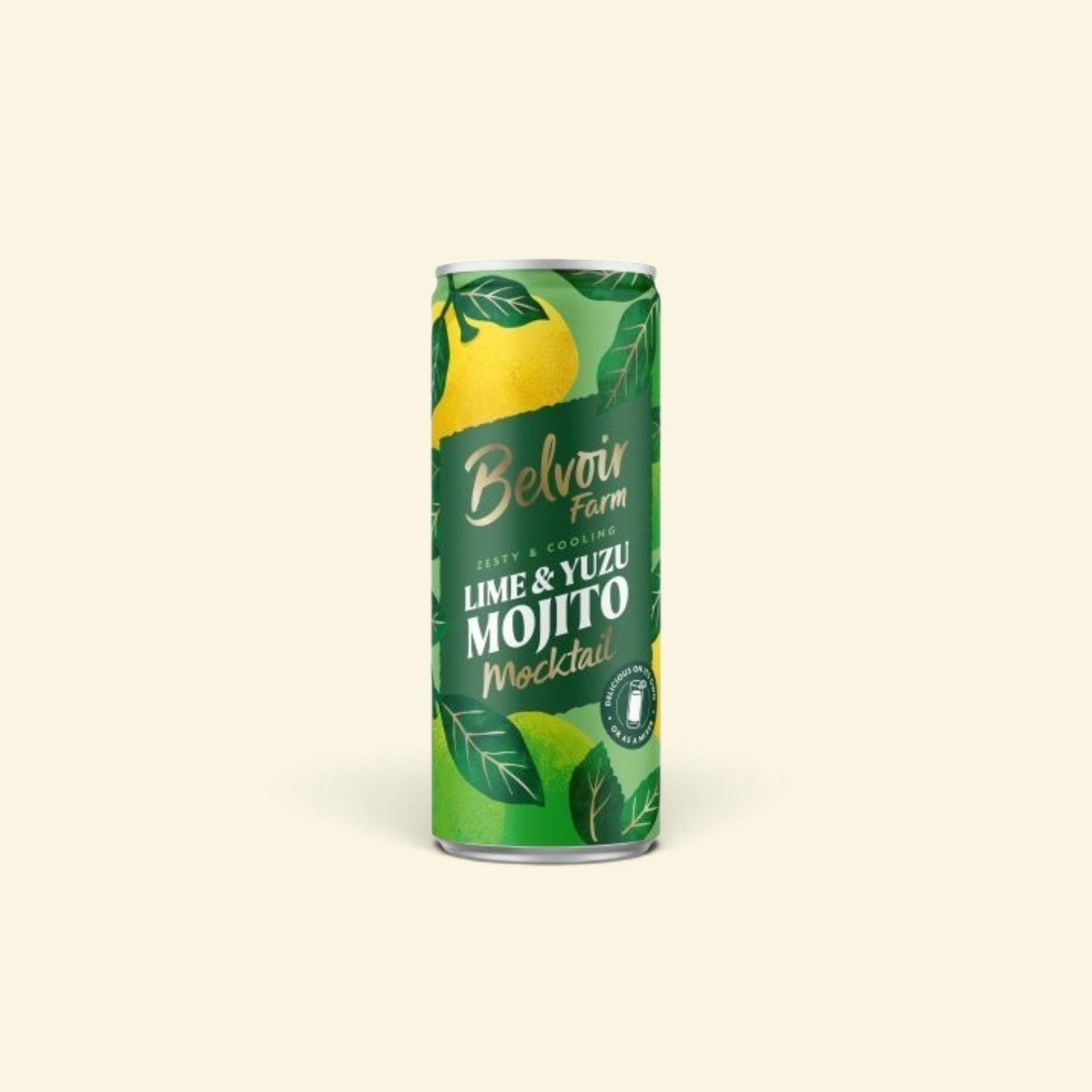 Alcohol-free Mojito with lime and yuzu