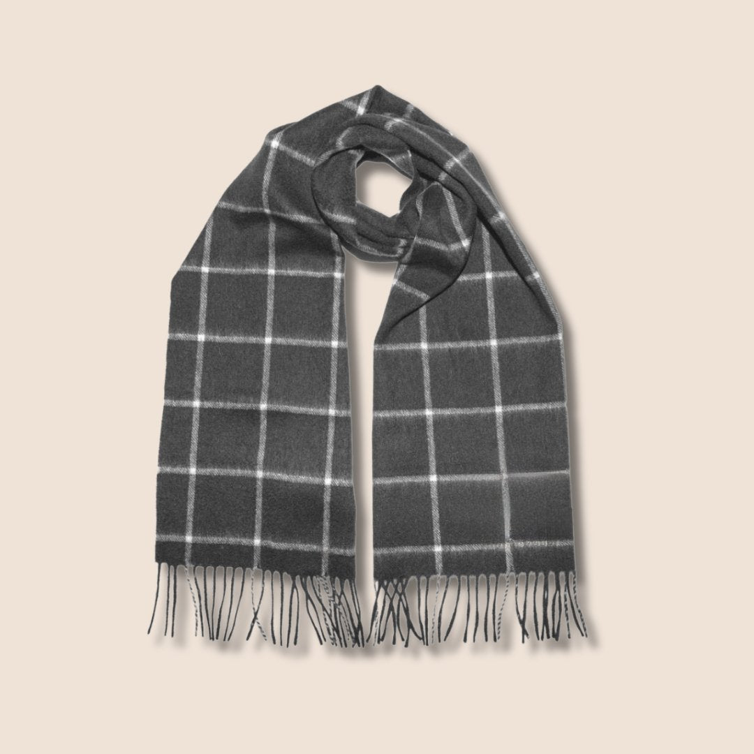 Wool scarf - Black/grey