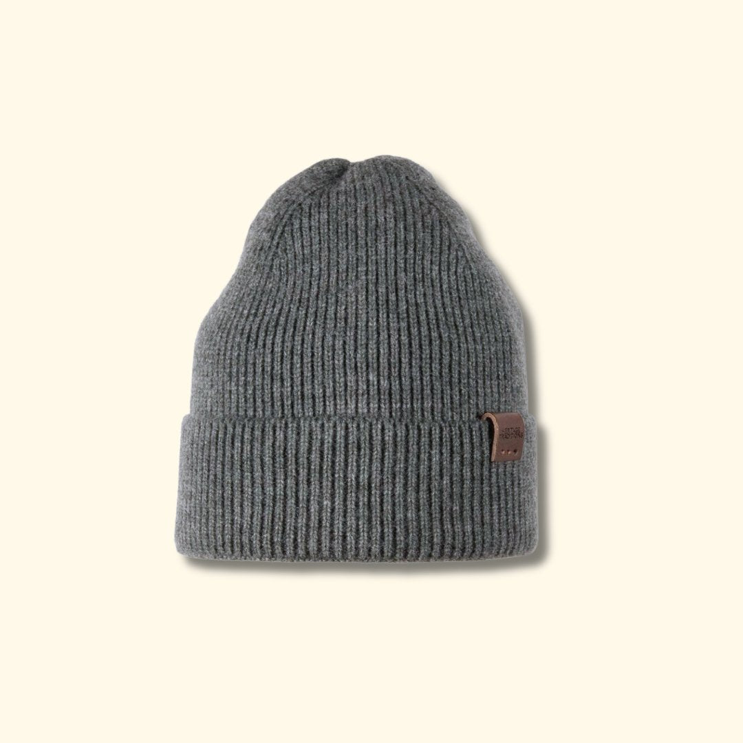 Hat in wool mix - Dark grey