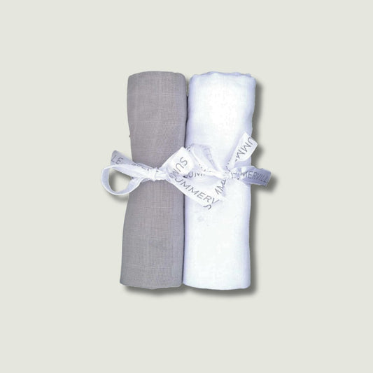 Muslin blanket - White / Grey
