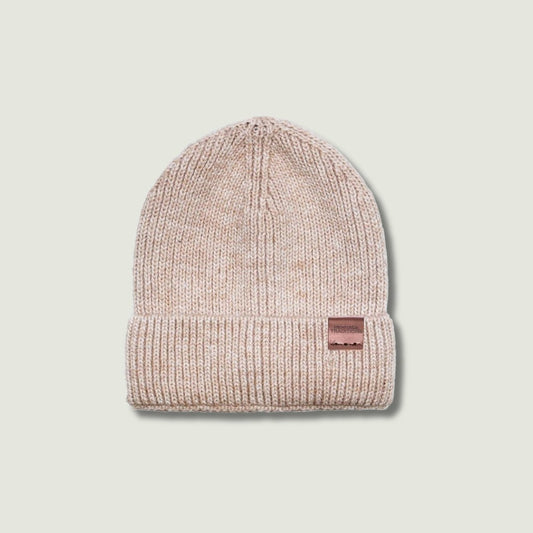 Beanie i uldmix - beige