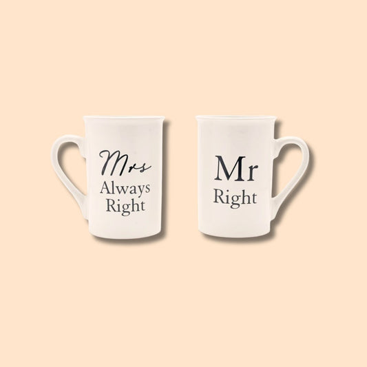 Cup set - Mr Right & Mrs Always Right