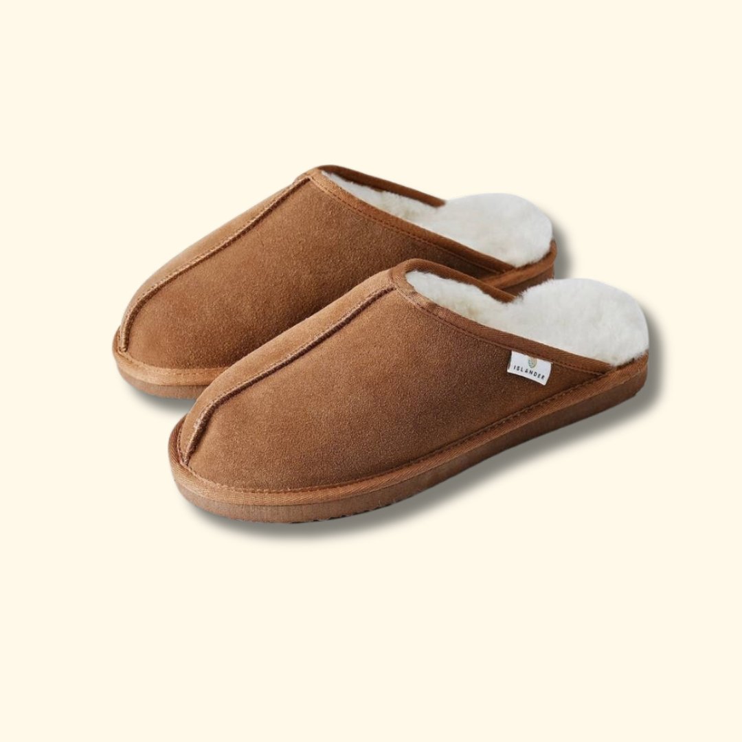 Men's slippers in genuine wool/leather