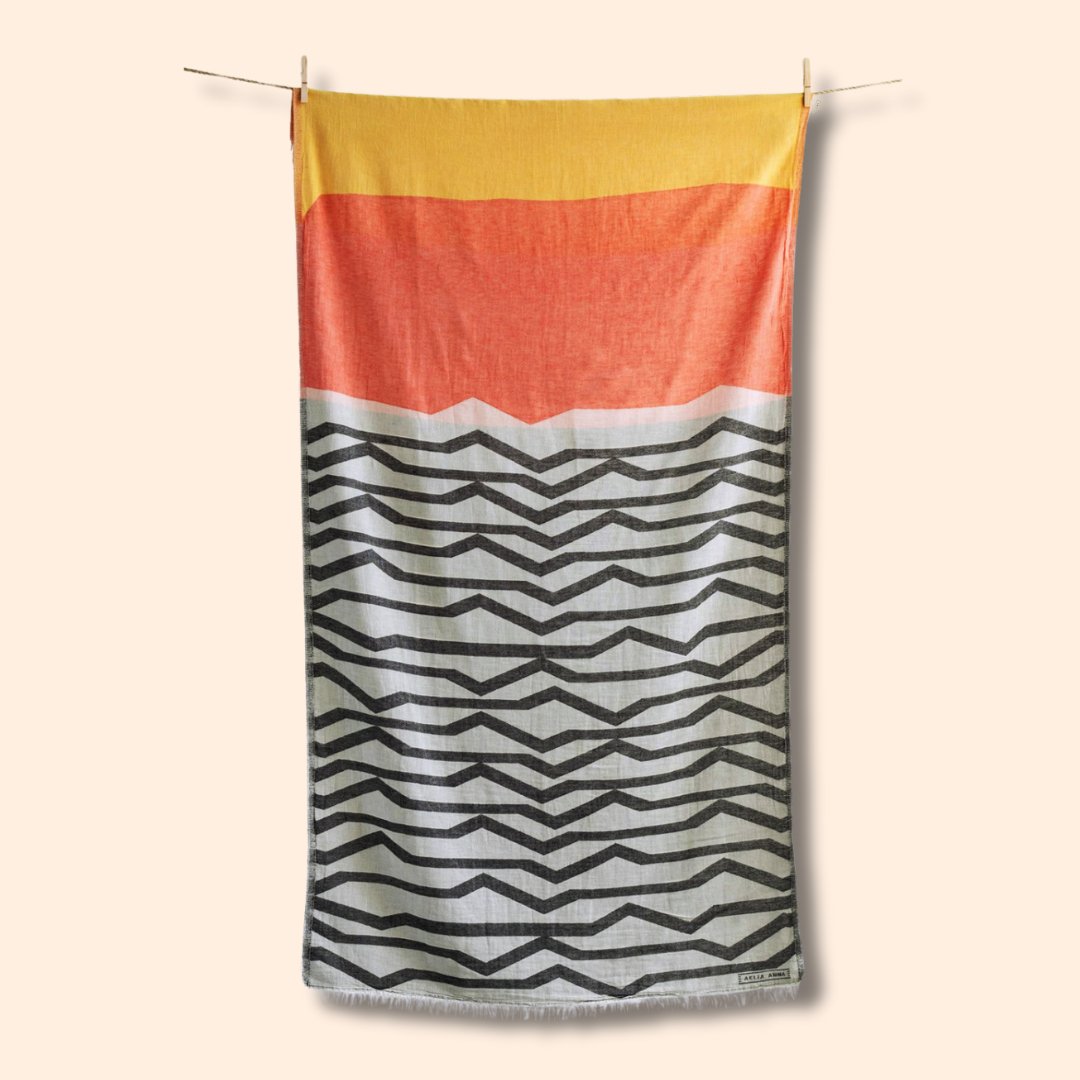 Strandhåndklæde i 100% bomuld