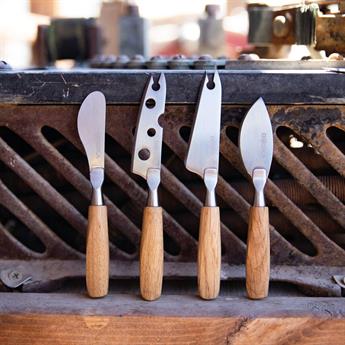 Juego de ensalada de madera de olivo hecho a mano