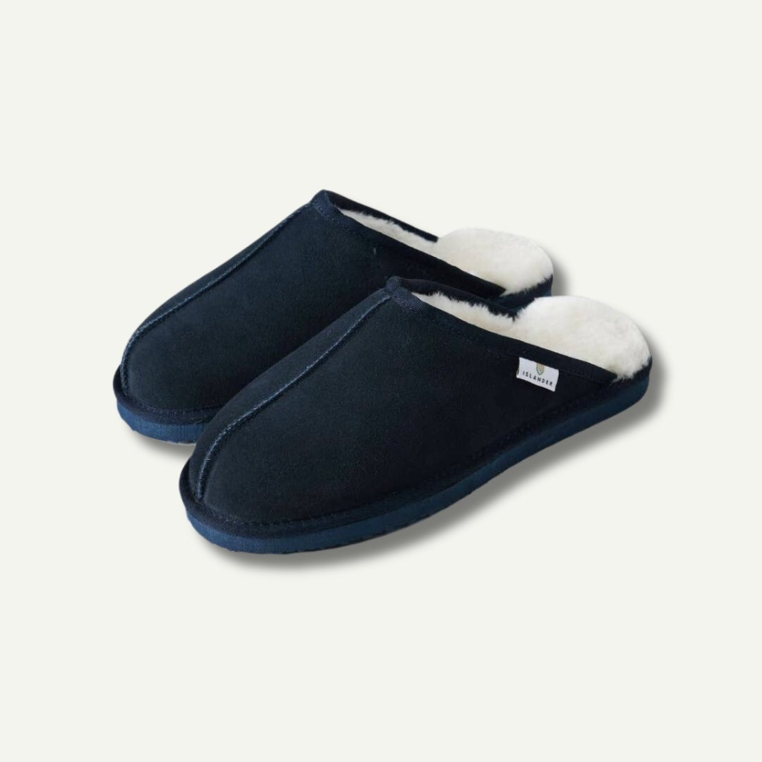 Men's slippers in genuine wool/leather
