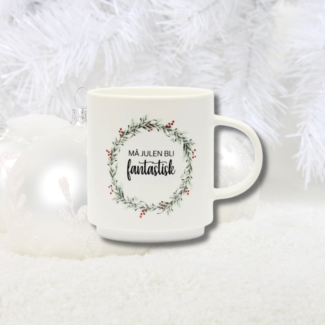 Cup with the text "May Christmas be wonderful"