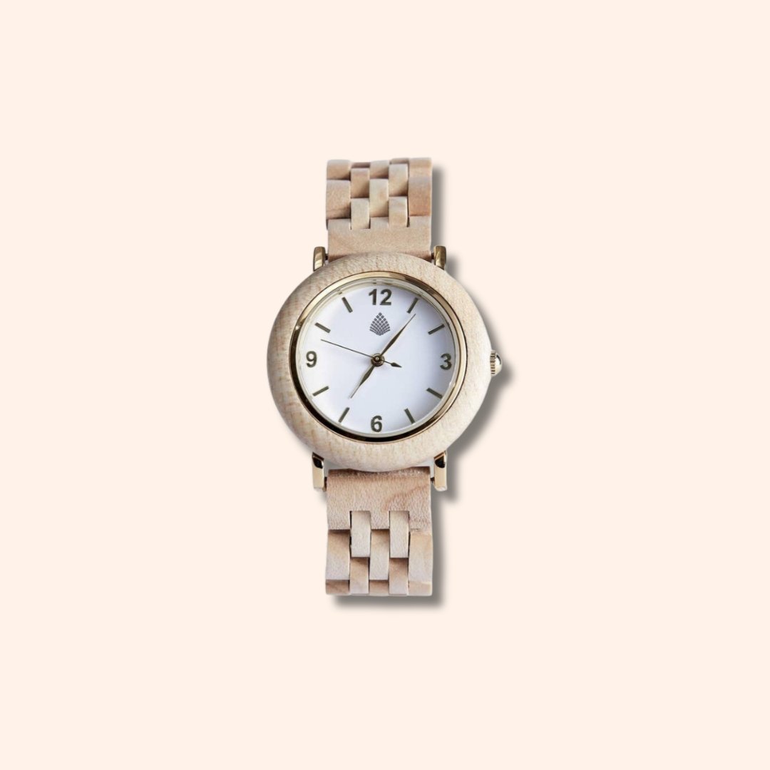 <tc>Natural wooden watch for women - light</tc>