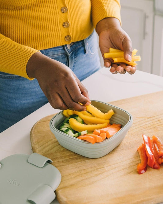 Stojo collapsible lunch box in silicone