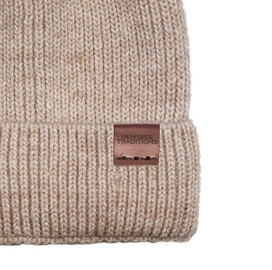 Beanie in wool mix - beige