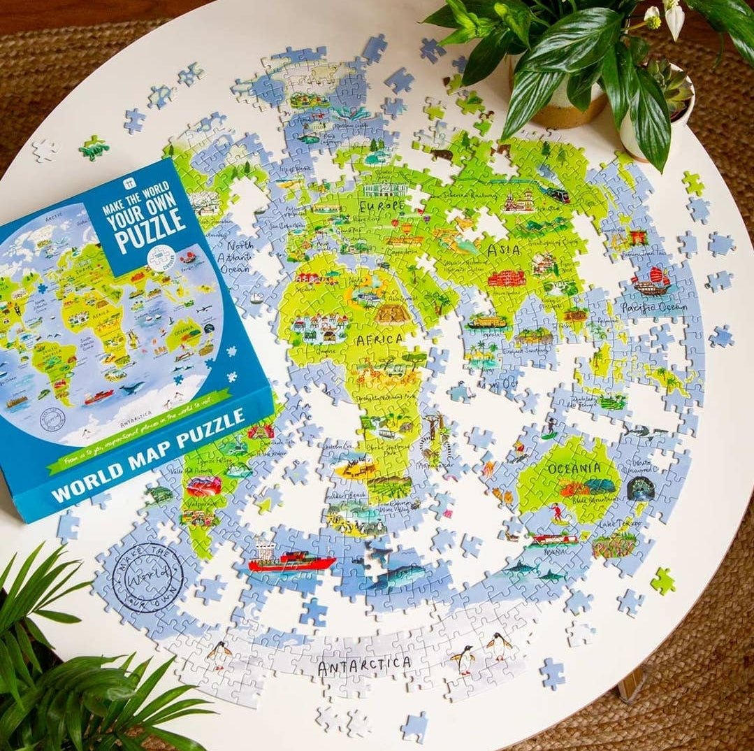 Puzzle (1000) - Round world map