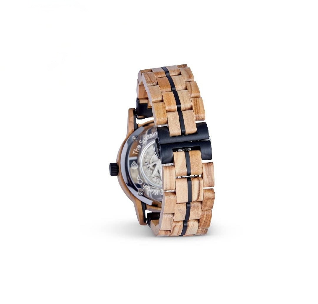 <tc>Natural wooden watch for men - mechanical/light</tc>