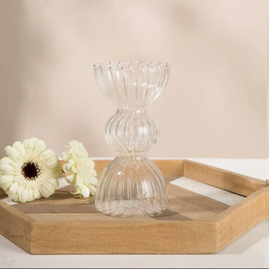 Glass vase - transparent B