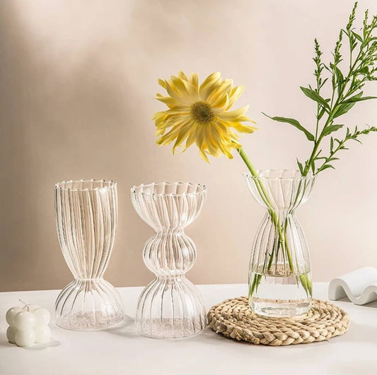 Glass vase - transparent B