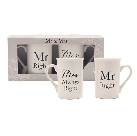 Cup set - Mr Right & Mrs Always Right