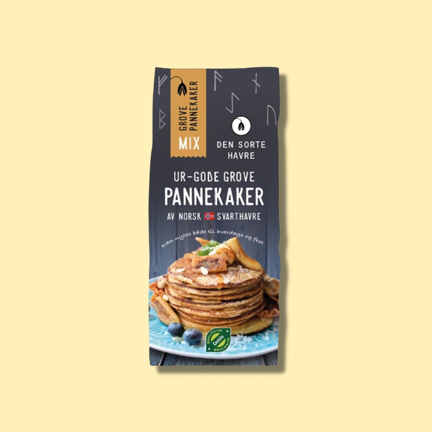 Organic coarse black oat pancakes